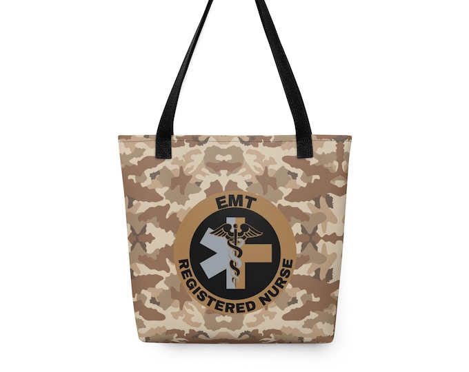 EMT RN Camo Tote bag
