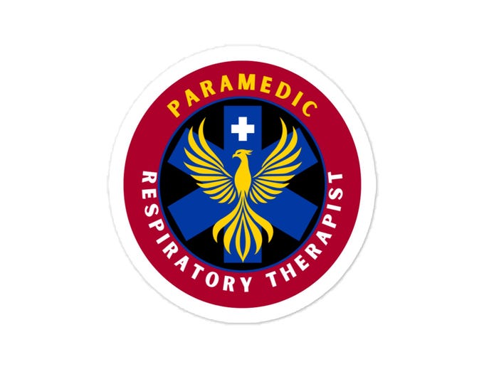 Paramedic Respiratory Therapist Kiss-cut vinyl decals
