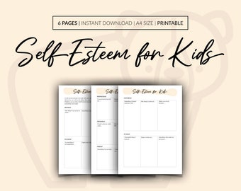Self-Esteem Journal for Kids, Positive Thinking Worksheet (PDF)
