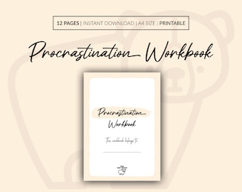 Procrastination Workbook, Task Motivation, Focus Planner (PDF)
