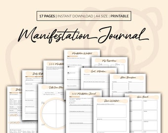 Manifestation Journal, Manifestation Planner, Law of Attraction, Life Goals (Digital PDF)
