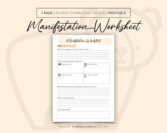 Feuille de travail sur la manifestation de la loi de l'attraction, visualisation PDF (téléchargement numérique)