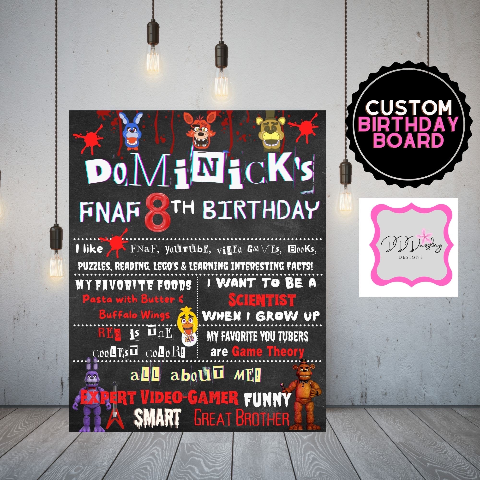 Heidaman Five Nights At Freddy's Birthday Party Supplies Fnaf Birthday  Decorations Freddy Frostbear Party Decorations Set Include Banners