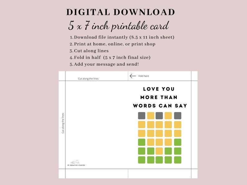 Printable wordle love card wordle anniversary card funny etsy m xico