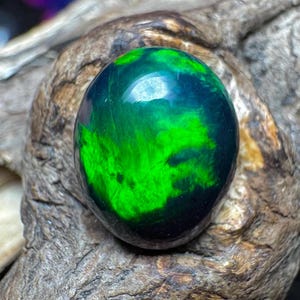 Natural Black Opal 11x9 mm Oval Ethiopian Multi Fire Opal Cabochon Loose Gemstones