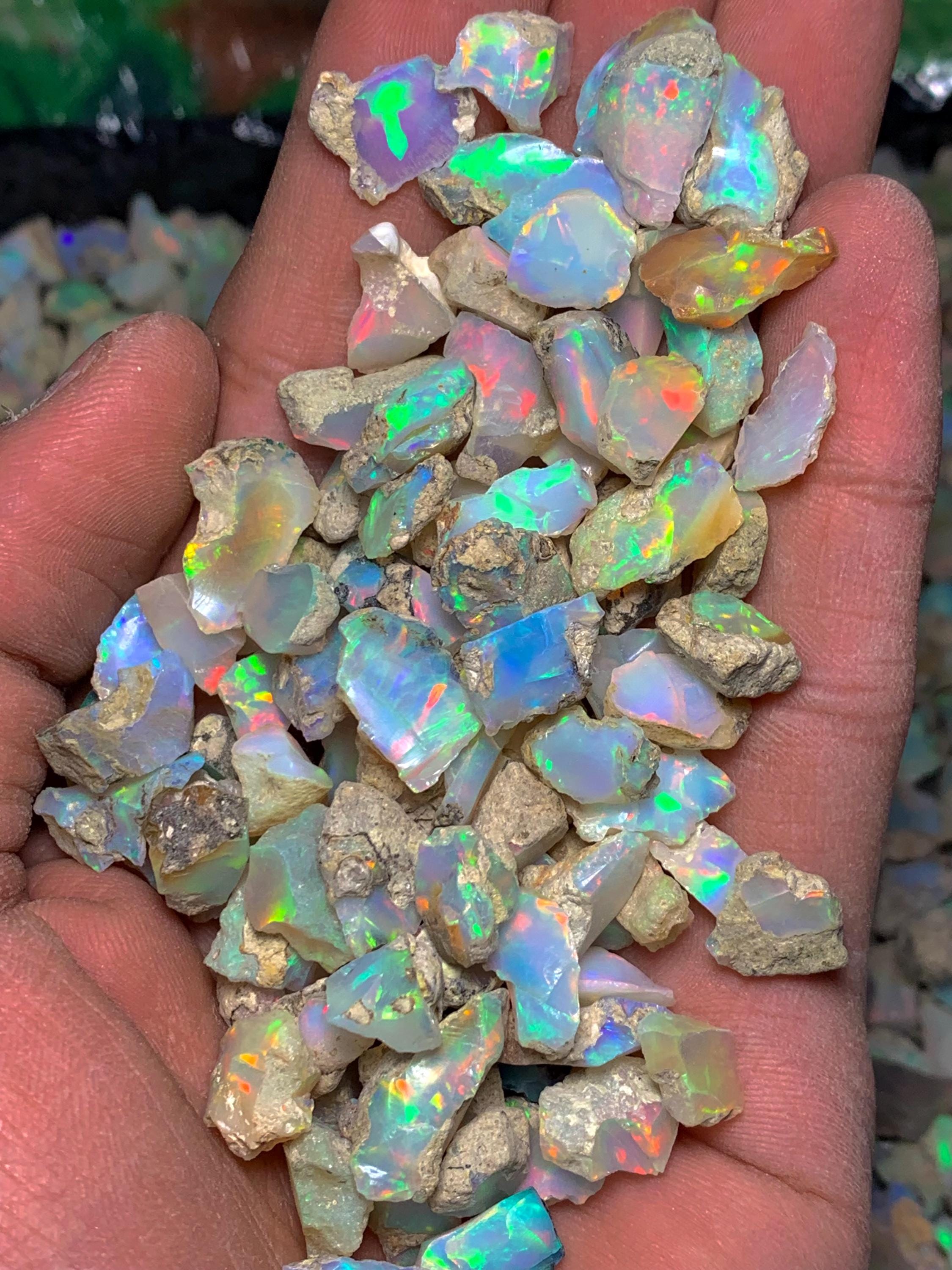 AAAグレードエチオピア産オパール原石25個：天然ウェロオパールロット