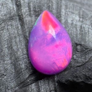 AAA Grade Ethiopian Purple Opal Pear Cabochon Use For Jewelry Making Healing Opal Loose Opal Stone