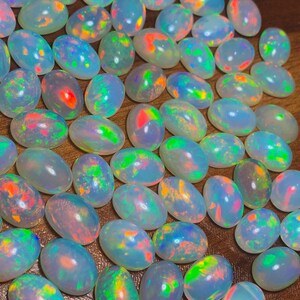 AAA Ethiopian Welo Opal Cabochon: Oval Fire Opal Gemstone