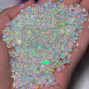 Natural Ethiopian Opal Cabochon: Welo Fire Gemstones, 3-6mm