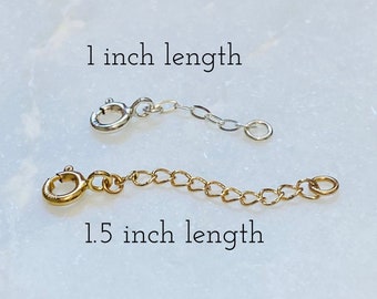 Gold Filled Necklace Extender: Sterling Silver Bracelet Anklet Extension