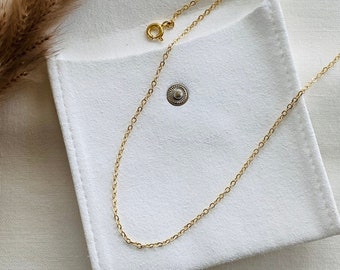Dainty 14k Gold Filled Necklace Chain - Minimalist Layering Jewelry