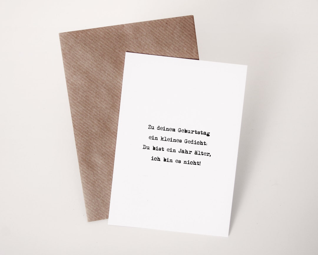 Zu Deinem Geburtstag Ein Kleines Gedicht... Witzige Karte Glückwunsch