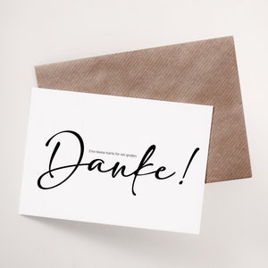 Eine kleine Karte für ein großes Danke! | Postkarte | DIN A6 Karte mit Umschlag | Geschenk