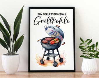 Geldgeschenk BBQ Grill | personalisiert | Poster | Geburtstag