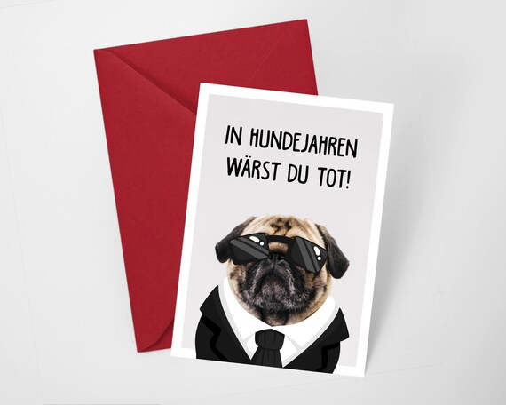 Lustige Geburtstagskarte Vom Hund – Blanko Zum Selbstgestalten, Inkl. Umschlag