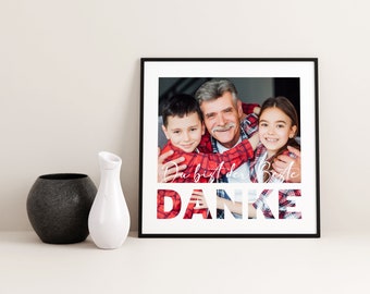 DANKE | Opa | Geschenk Vatertag | Poster | individuell | personalisiert