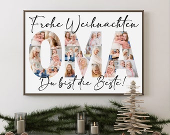 Weihnachtsgeschenk für Oma | Frohe Weihnachten | Fotocollage | Geschenk | Christmas | Poster | individuell | personalisiert