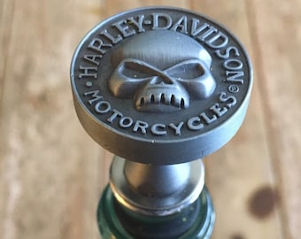 Bouchon de bouteille de vin Harley Davidson / Bouchon de vin tête de mort / Bouchon de bouteille Harley / Cadeaux de vin / Moto / Harley Davidson