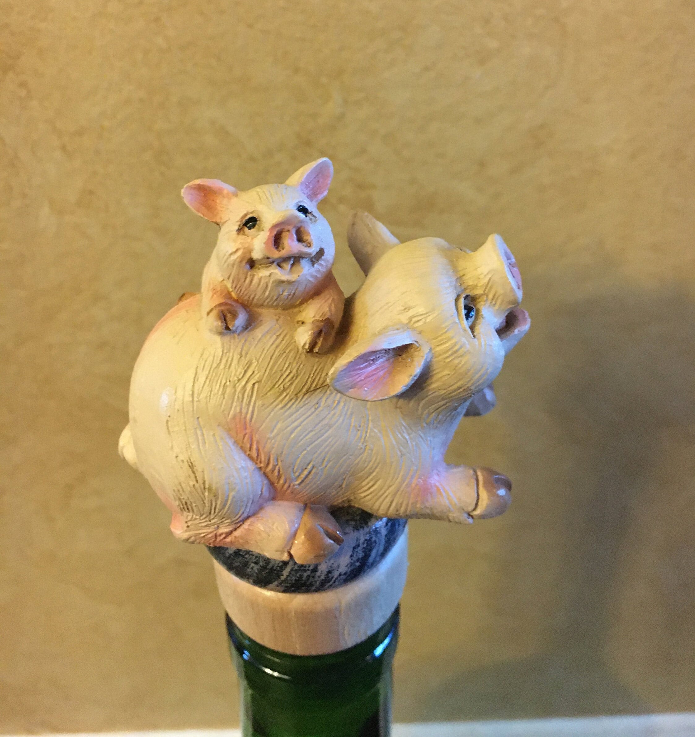 Mama & Baby Pig Wine Bottle Stopper / Pig Wine Stopper / Etsy
