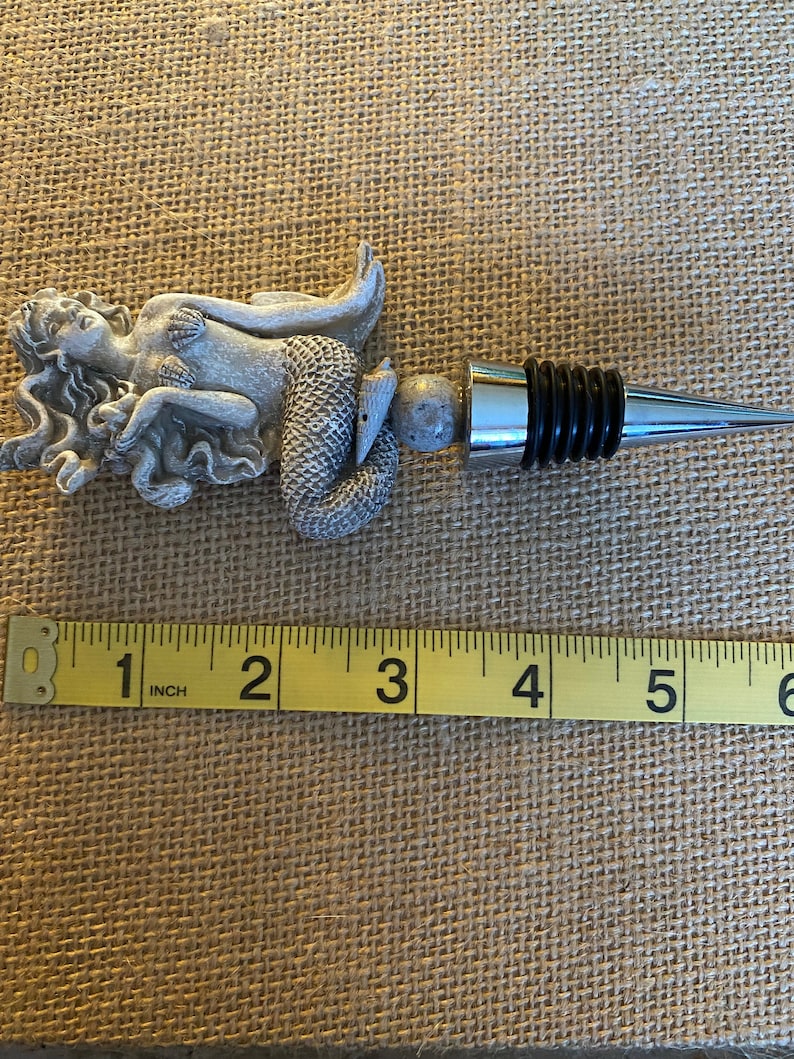Distressed Mermaid Wine Stopper / Mermaid Bottle Stopper / Etsy