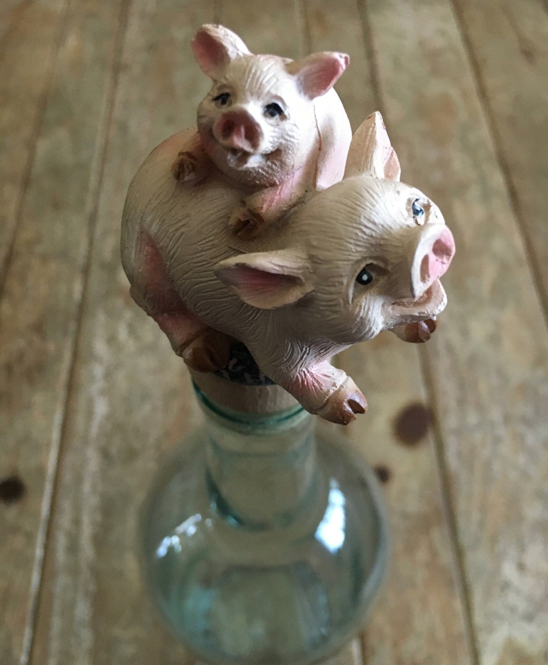 Mama & Baby Pig Wine Bottle Stopper / Pig Wine Stopper / Etsy