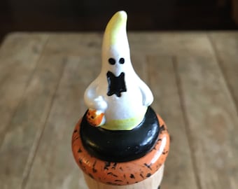 Tappo per vino fantasma / Tappo per bottiglia di Halloween / Decorazioni di Halloween / Halloween / Regali di Halloween / Regali sotto i 20 / Autunno / Decorazioni autunnali / Vino - Italia