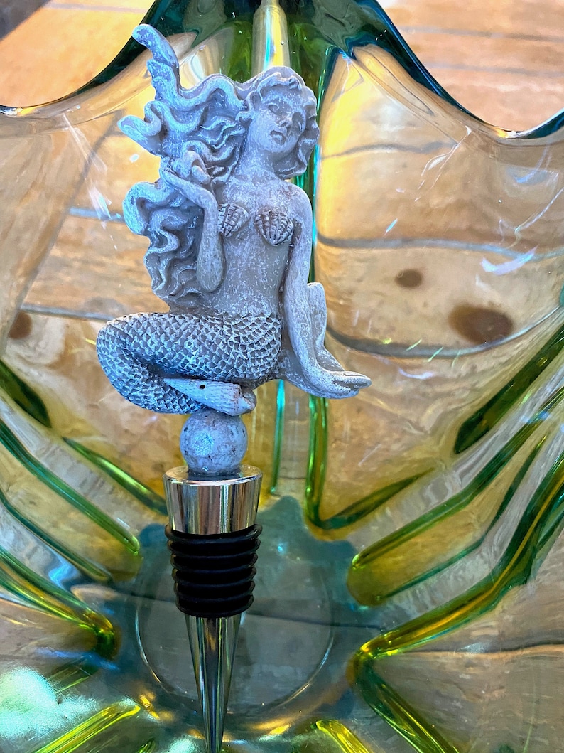 Distressed Mermaid Wine Stopper / Mermaid Bottle Stopper / Etsy