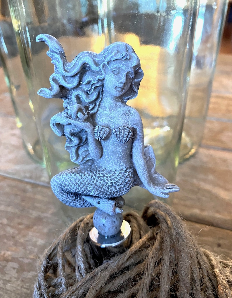 Distressed Mermaid Wine Stopper / Mermaid Bottle Stopper / Etsy