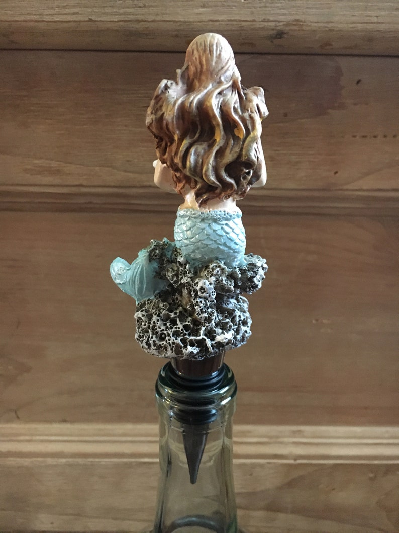 Christmas Gift / Mermaid Wine Bottle Stopper / Mermaid Wine Stopper