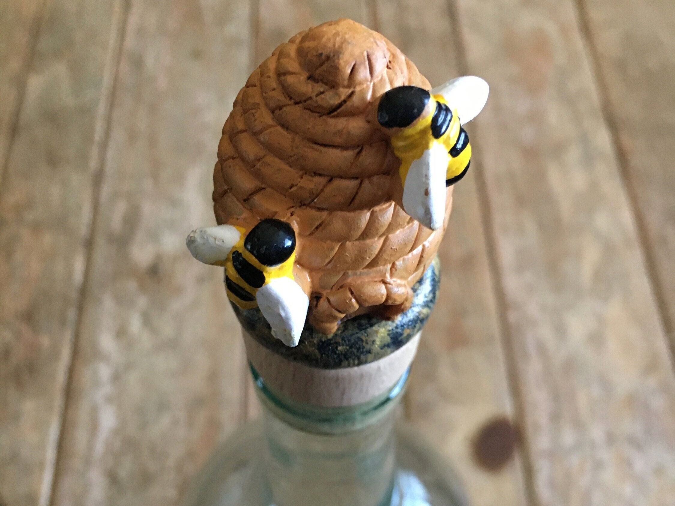 Beehive Bottle Stopper / Bee Bottle Stopper / Bee Wine Stopper / Bee ...