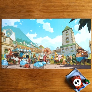 Mario Print - Playing petanque at Delphino Plaza