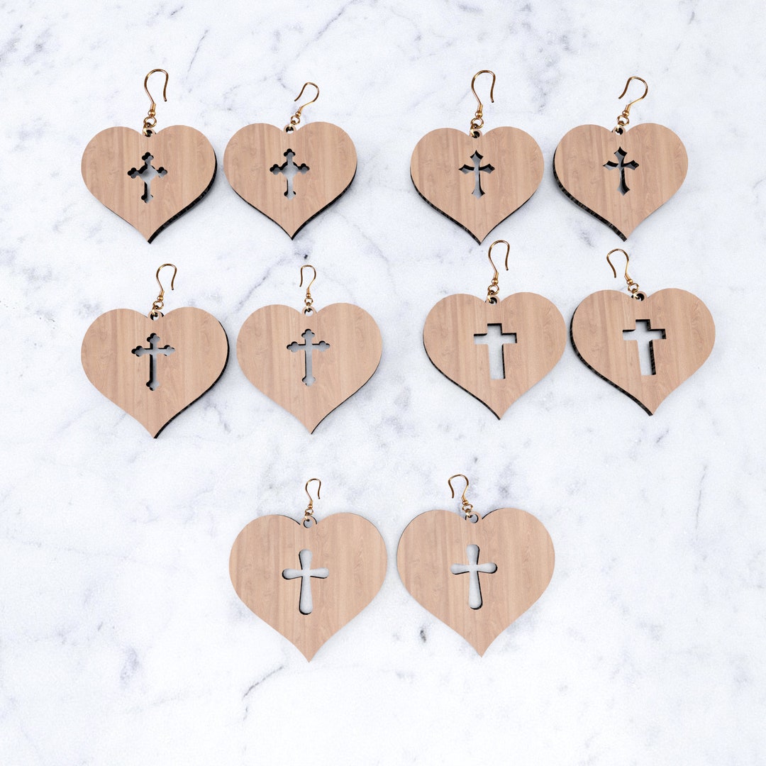 Laser Cut Bern Quilt Earrings With 5 Different Designs earring