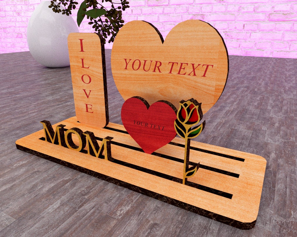 Mother Day Gift With Laser Cut Files Mom Day Gift From Etsy