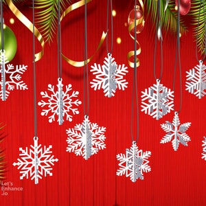Laser Cut Christmas Snowflake Ornament Files (Digital Download)