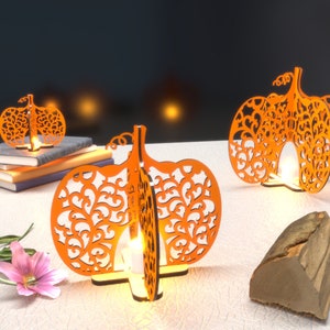 Halloween Pumpkin Laser Cut File Bundle: Glowforge SVG DXF PDF Ai (Digital Download)