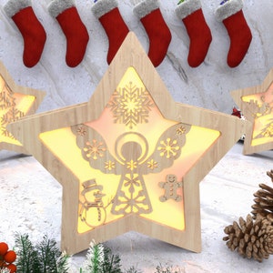 Christmas Star Lantern SVG: Laser Cut Centerpiece (Digital Download)