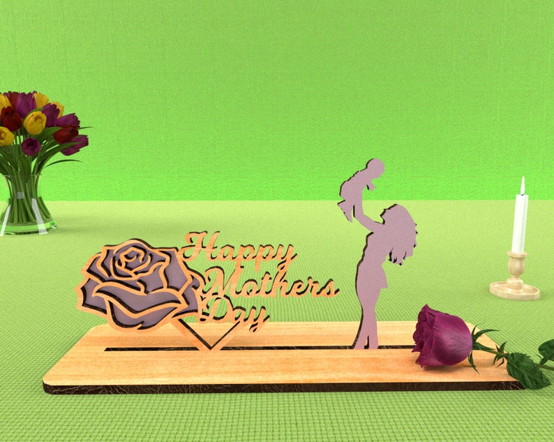 Mother Day Gift With Laser Cut Files Mom Day Gift From Etsy