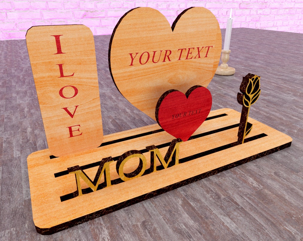 Mother Day Gift With Laser Cut Files Mom Day Gift From - Etsy
