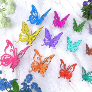 3D Butterfly-Set of 12-SVG Dxf Pdf Cdr Ai Digital Download for Glowforge or Laser-Not a Physical Item FOR 1/8” MATERIAL only Butterfly decor