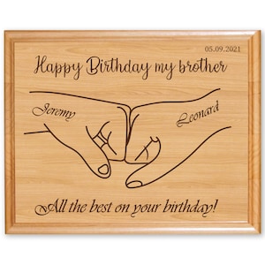 Laser Cut Datei für Bruder Geburtstag| Geburtstagsgeschenke für den Bruder von Bruder und Schwester | Anpassbare Bruder Geschenk DateiSvg-Dxf-Pdf-Ai-Cdr