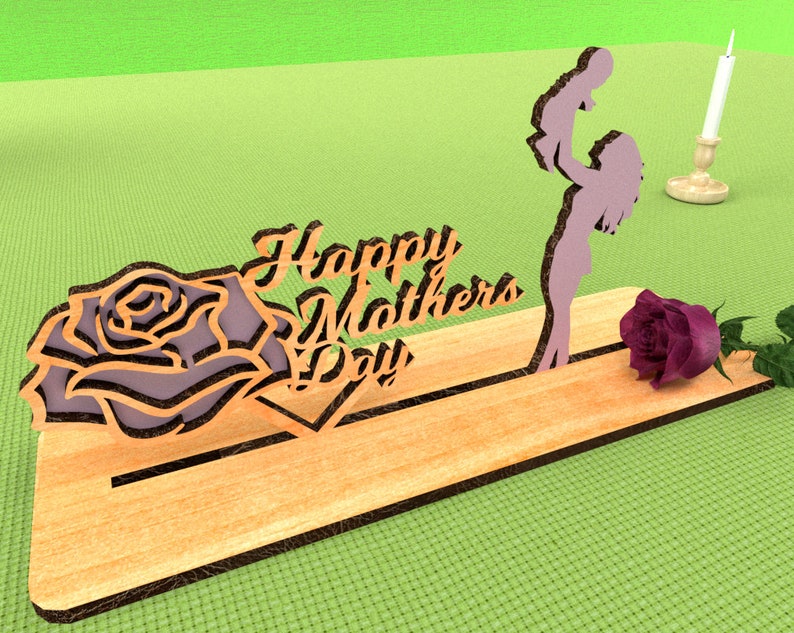Mother Day Gift With Laser Cut Files Mom Day Gift From Etsy