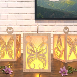 Butterfly Candle Holder Laser Cut Tree Table Candle Holder SVG Digital Download SVG Dxf Pdf Cdr Ai & Butterfly candle | Butterfly lamp