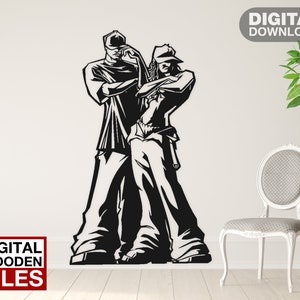 Cool Rap Couple Wall Decor svg fichiers dxf