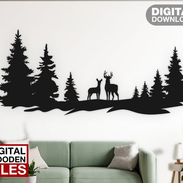 Deer Wall Decal Etsy