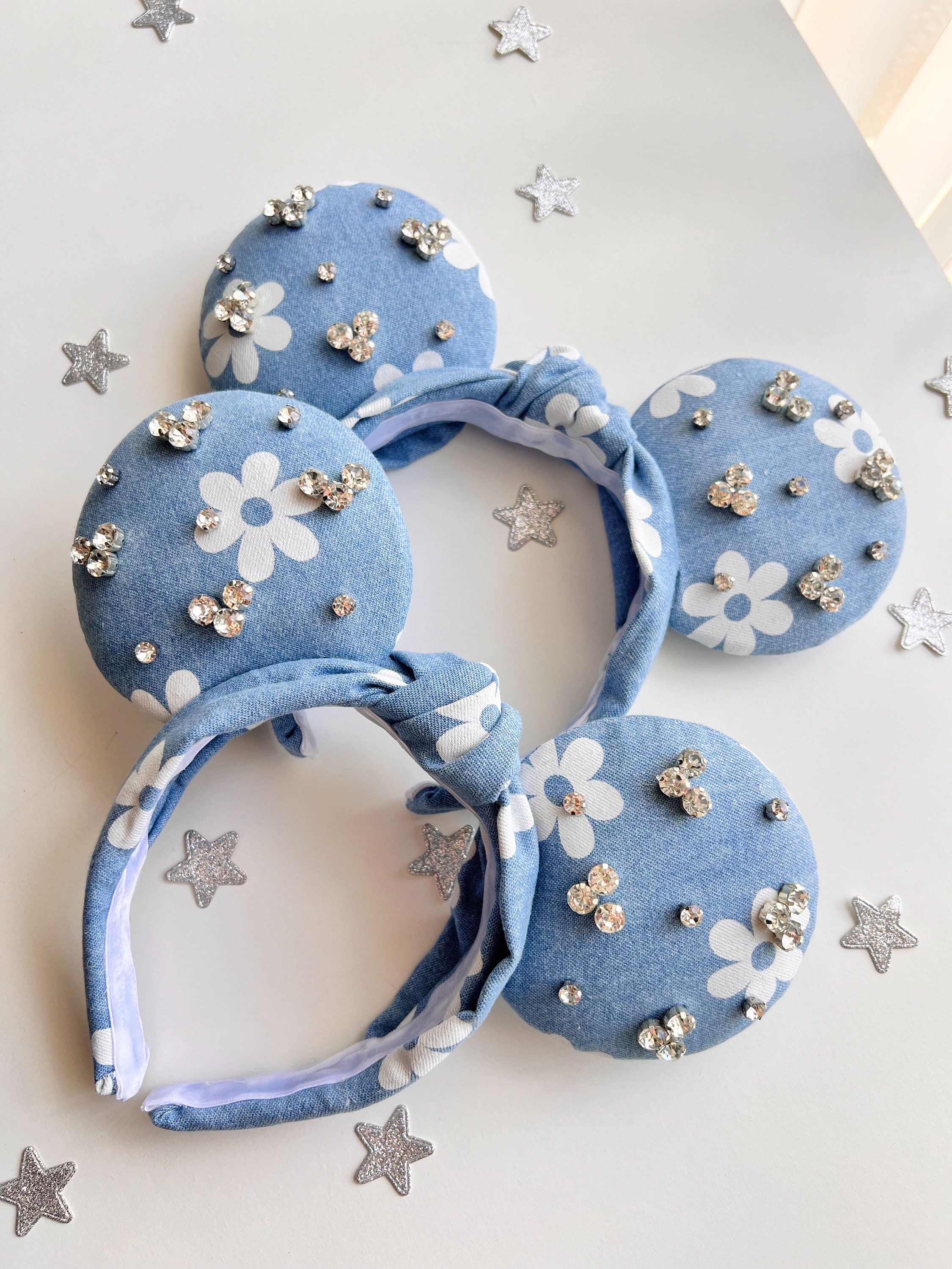 Denim Minnie Ears - Etsy