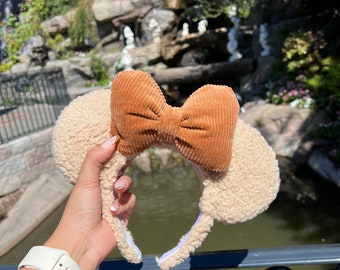Latte Corduroy Sherpa Ears