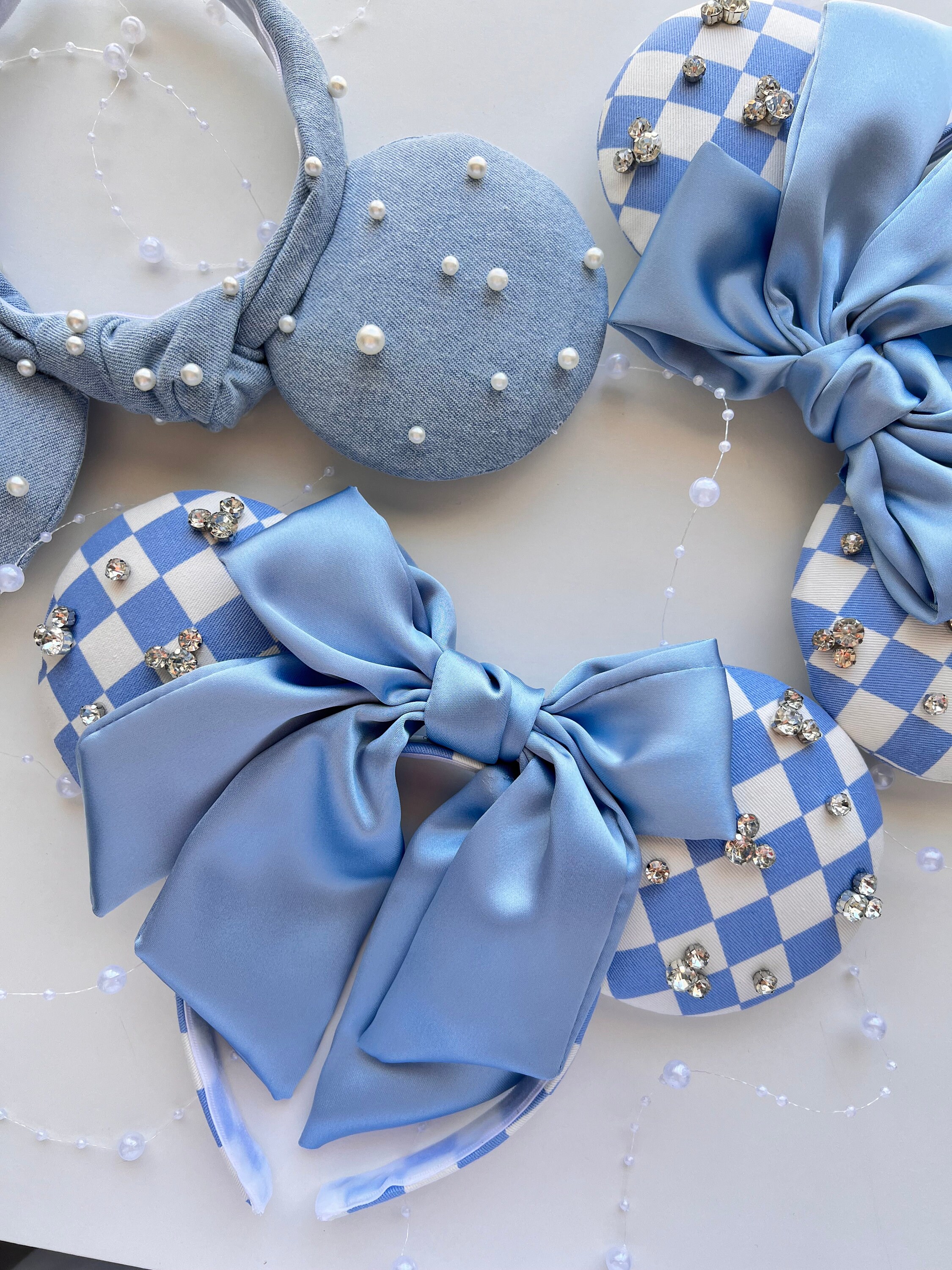 Denim Minnie Ears New Denim Ears available at Shanghai Disneyland! These ears  main image 2