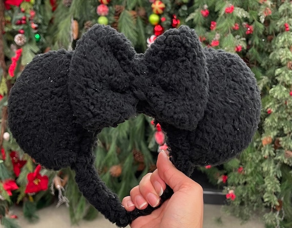 Black Sherpa Disney Ears - Etsy