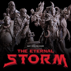 The Eternal Storm - Kraken,  Captain, Admiral, Fishman, Reaper, Hag, Dragon - Wargaming RPG Miniature Skirmish Games FoG Flesh of Gods