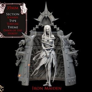 Iron Maiden | 35mm Torture Scenery Miniature | Resin Model Wargaming, RPG, Mork Borg, D&D, Grimdark, Dark Fantasy Tabletop, Tortured Soul